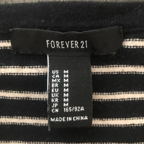 Striped Forever 21 t-shirt (M) - Picture 2 of 2